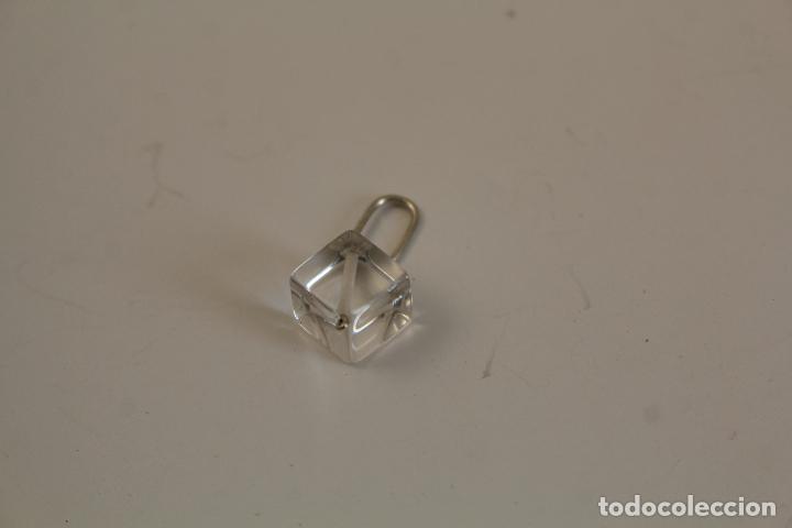 Joyeria: colgante cuadrado dado cristal y plata - Foto 4