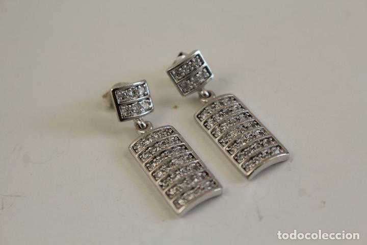 Joyeria: pendientes de plata 925 con circonitas - Foto 2