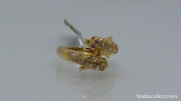 Joyeria: ANILLO DELF&Iacute;N CON CIRCONITAS Y RUBIES EN ORO DE 750MM. - Foto 13