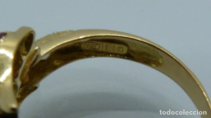Joyeria: ANILLO DELF&Iacute;N CON CIRCONITAS Y RUBIES EN ORO DE 750MM. - Foto 17