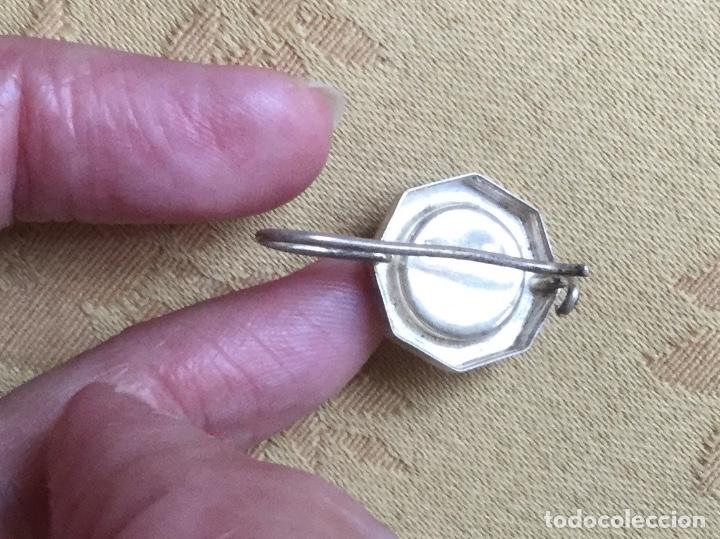 Joyeria: ANTIGUO COLGANTE DE &Aacute;MBAR Y PLATA, PENDIENTE - Foto 5