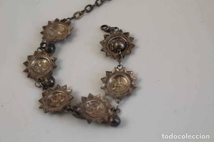 Joyeria: PULSERA  DE PLATA 925 CON SOLES Y CASCABELES - Foto 2