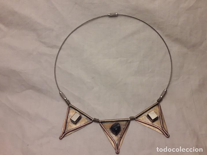 Joyeria: Bello collar de bronce cobre pirita y lapisl&aacute;zuli - Foto 2