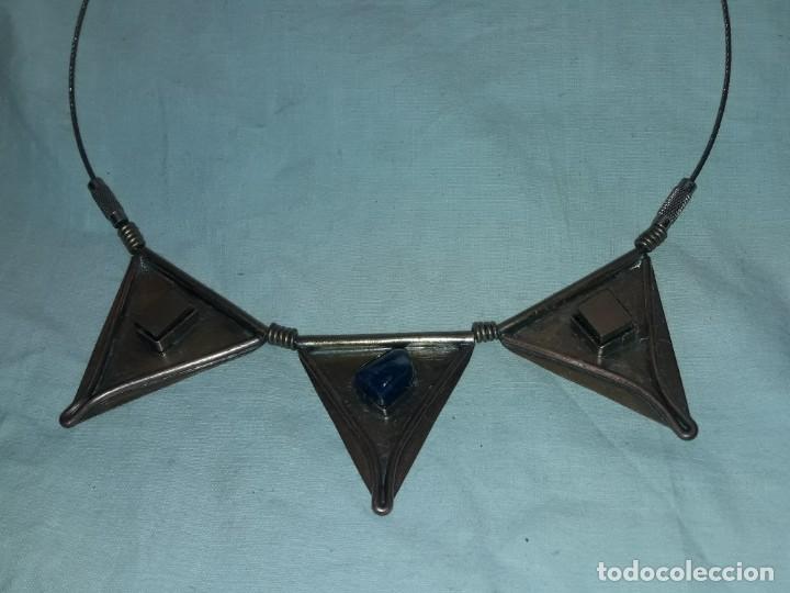 Joyeria: Bello collar de bronce cobre pirita y lapisl&aacute;zuli - Foto 4