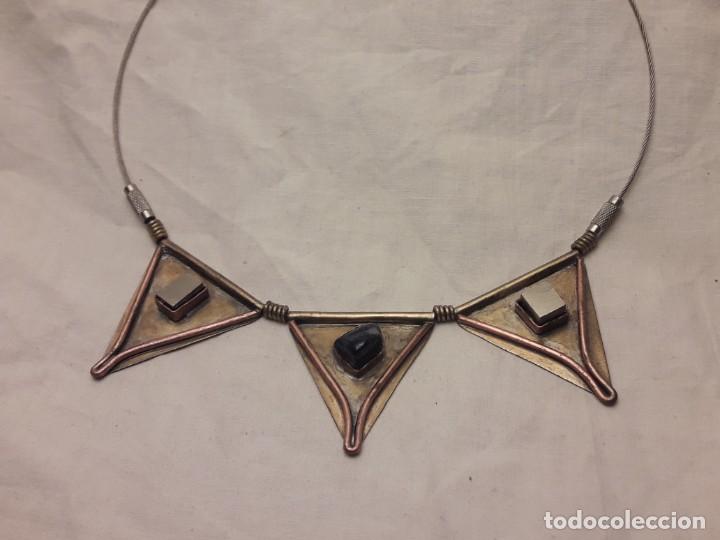 Joyeria: Bello collar de bronce cobre pirita y lapisl&aacute;zuli - Foto 5