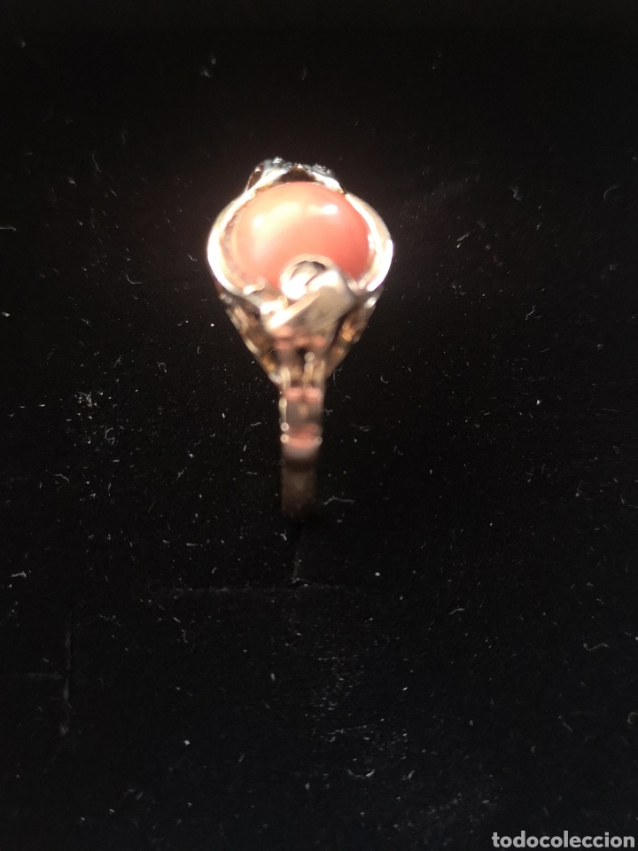 Joyeria: Anillo antiguo de oro y coral. - Foto 4