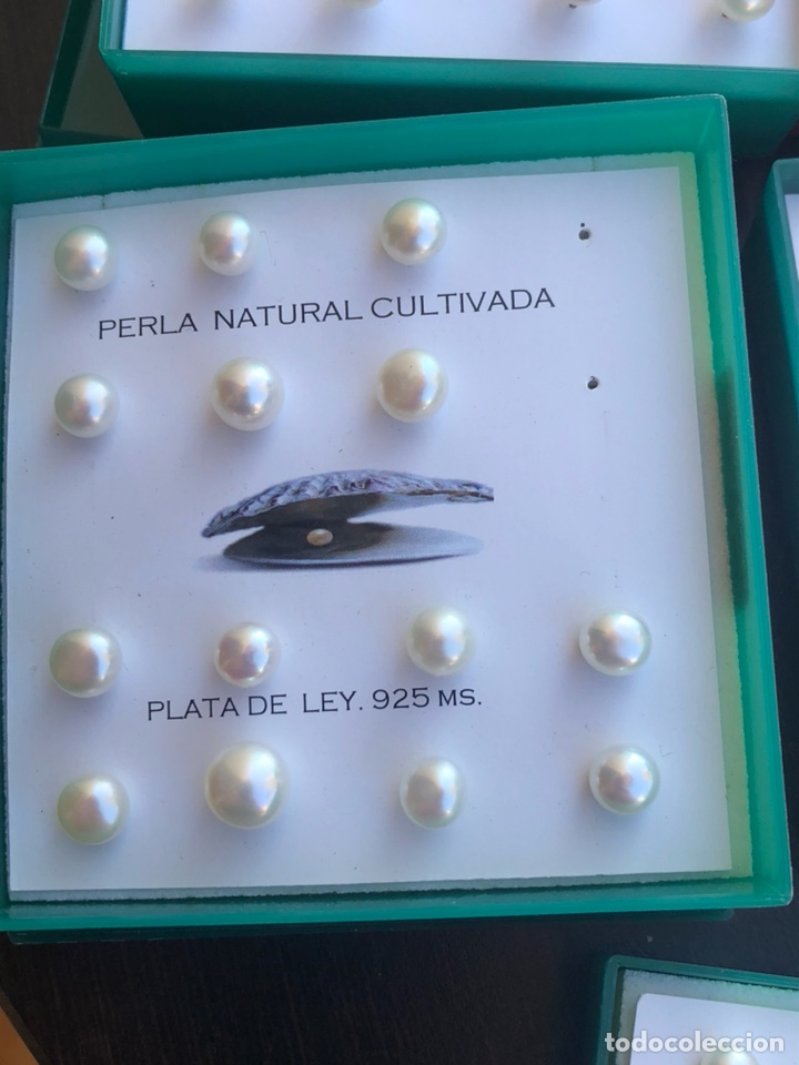 Joyeria: Lote de 60 juegos de pendientes de perlas y plata - Foto 4 - 200752543