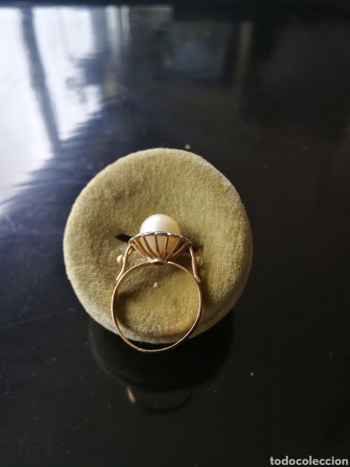 Joyeria: Sortija oro, diamantes y perla - Foto 2