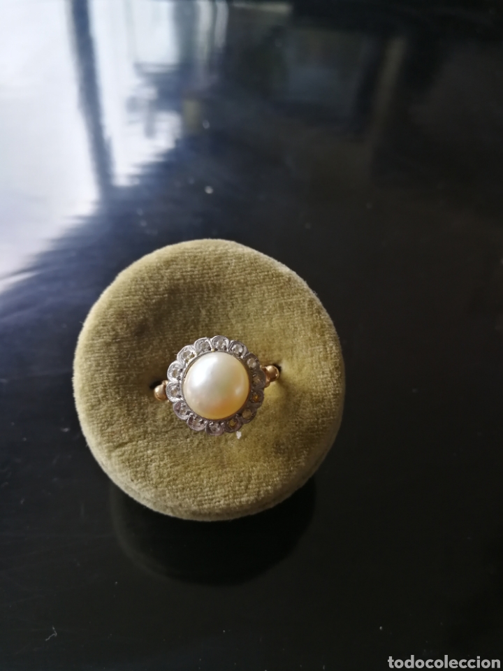 Joyeria: Sortija oro, diamantes y perla - Foto 1