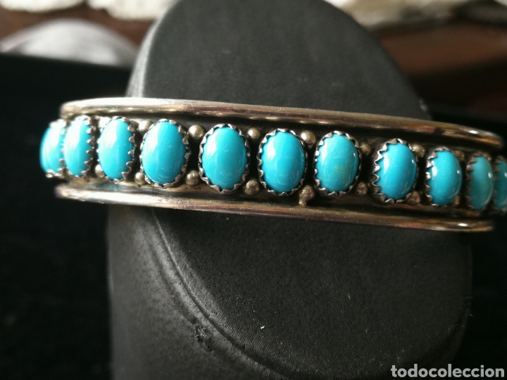 Joyeria: Brazalete turquesas y plata - Foto 1