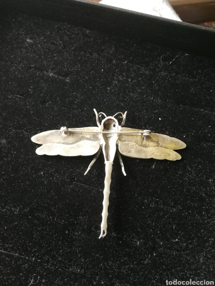 Joyeria: Broche de lib&eacute;lula. Plata y marquesitas - Foto 3