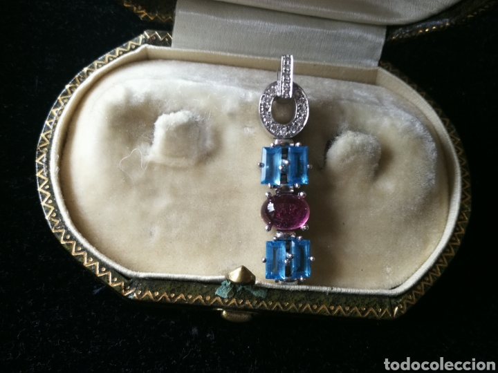 Joyeria: Colgante artdeco oro blanco - Foto 1