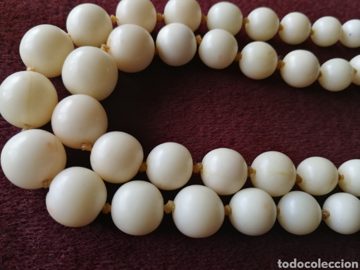 Joyeria: Collar coral dos vueltas. Broche plata - Foto 3