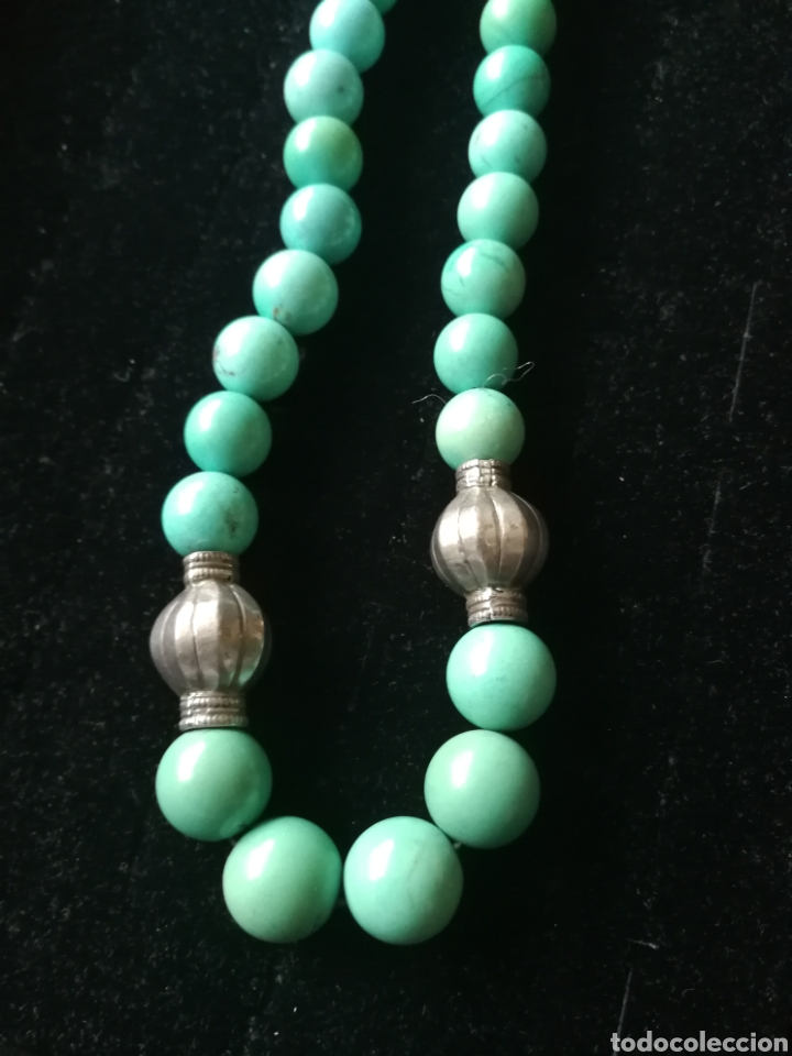 Joyeria: Collar bolas turquesas y plata - Foto 2