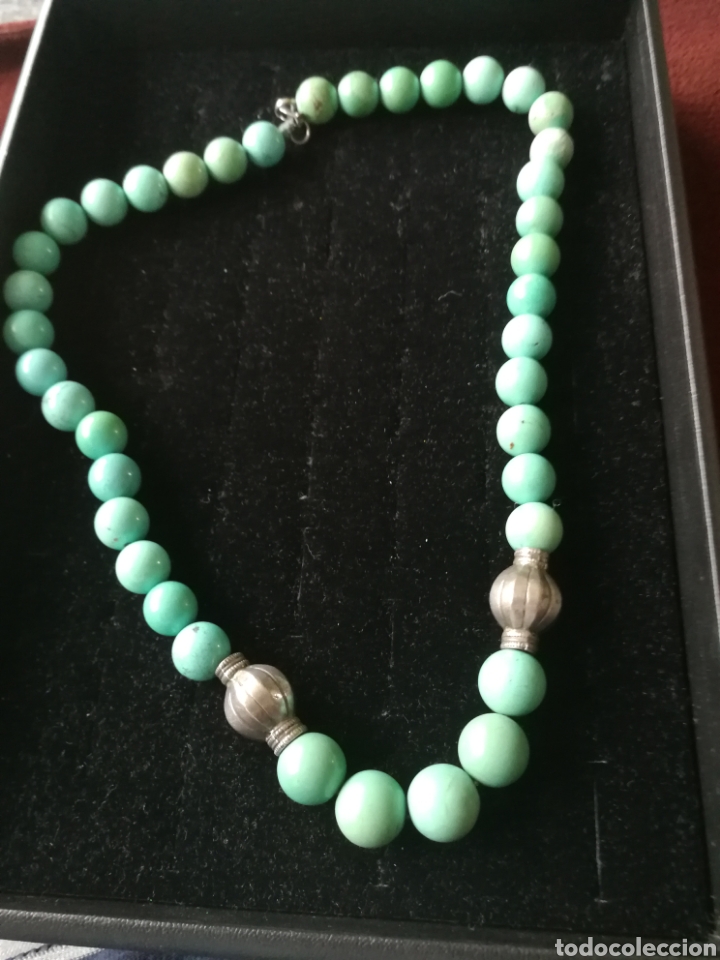 Joyeria: Collar bolas turquesas y plata - Foto 1