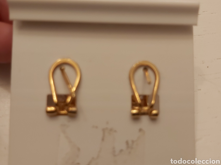 Joyeria: I PENDIENTES CHAPADOS EN ORO CON FORMA DE AROS. - Foto 4