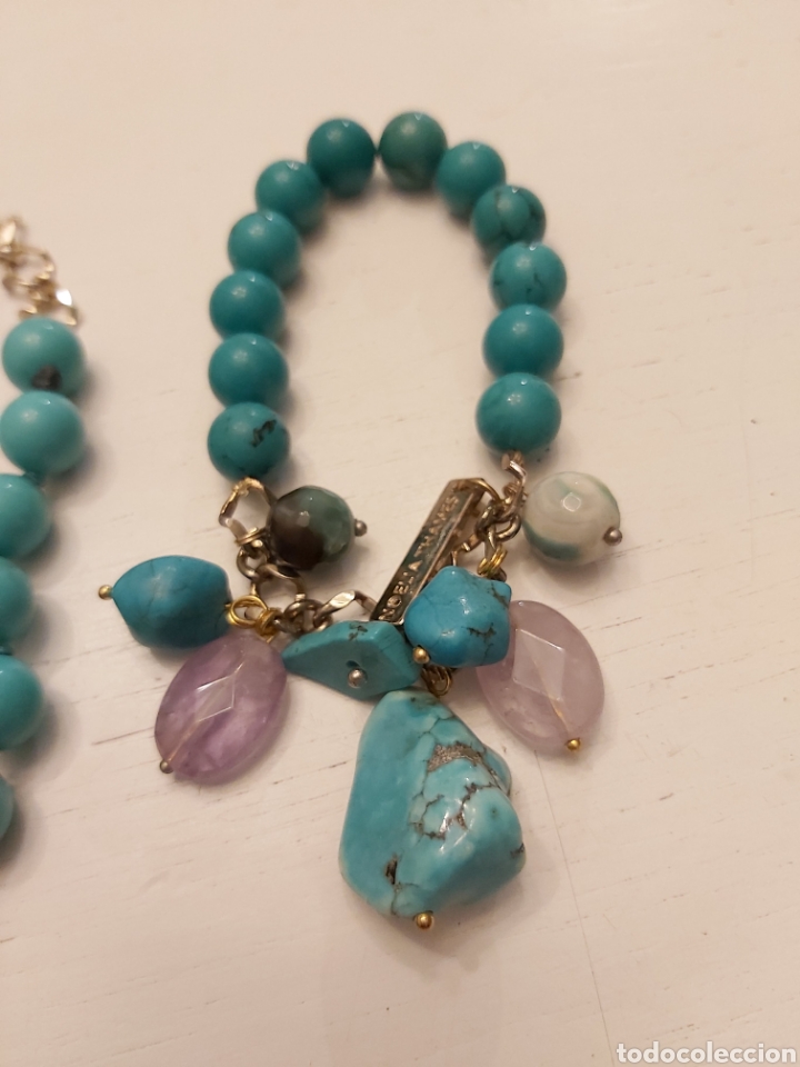 Joyeria: Conjunto de collar y pulsera de turquesas. - Foto 5
