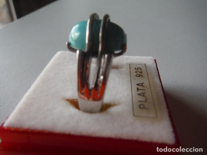 Joyeria: ANILLO DE PLATA DE LEY CON TURQUESA - Foto 5