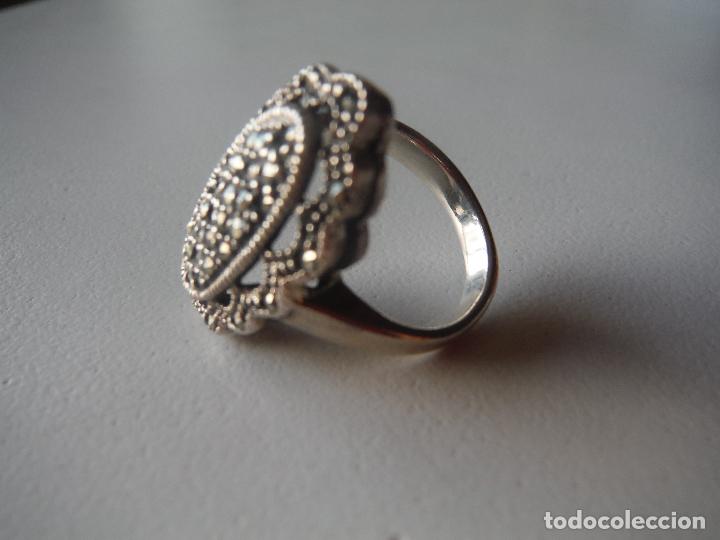 Joyeria: ANILLO DE PLATA VIEJA DE LEY CON CIRCONITAS - Foto 4