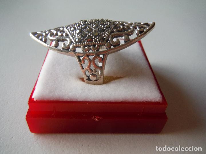 Joyeria: ANILLO DE PLATA VIEJA DE LEY CON CIRCONITAS - Foto 2
