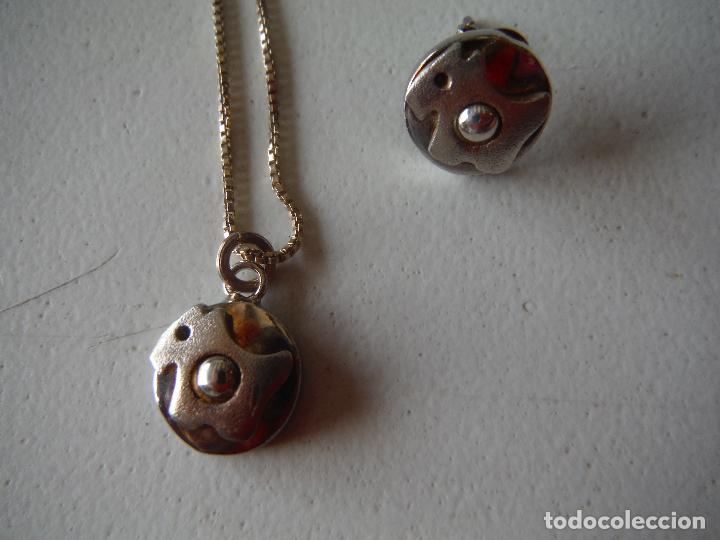 Joyeria: CONJUNTO DE PENDIENTES Y COLGANTE EN PLATA DE LEY - Foto 3