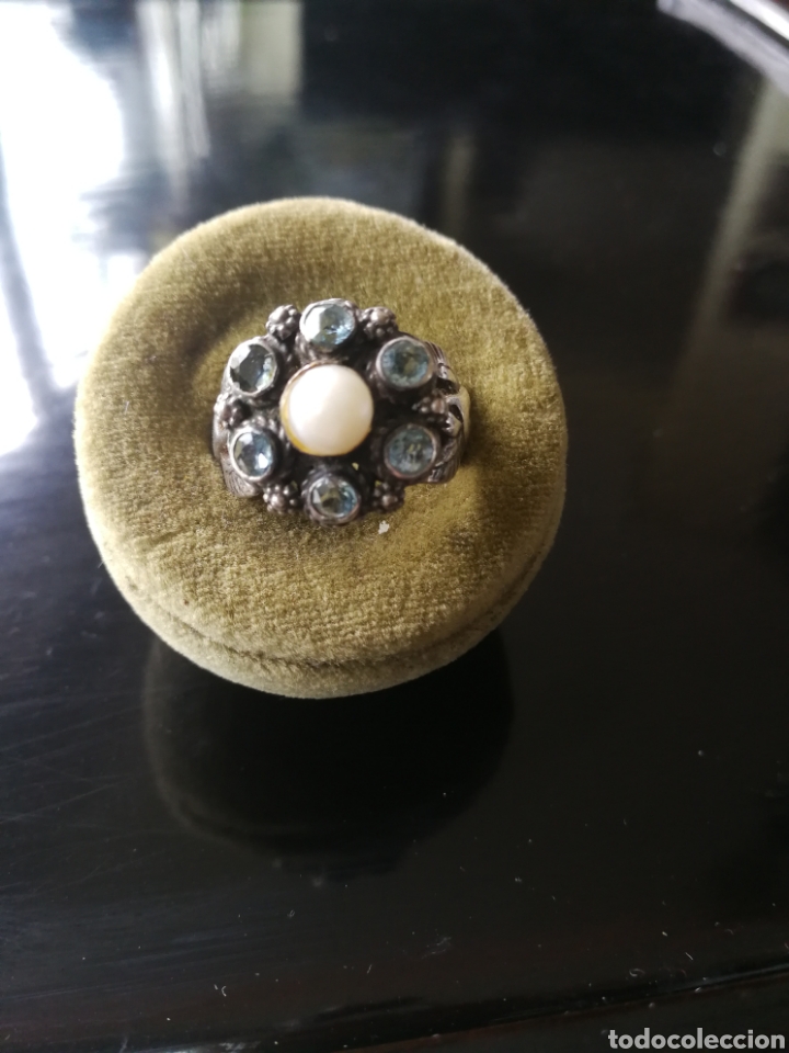 Joyeria: Sortija plata aguamarina y perla - Foto 2