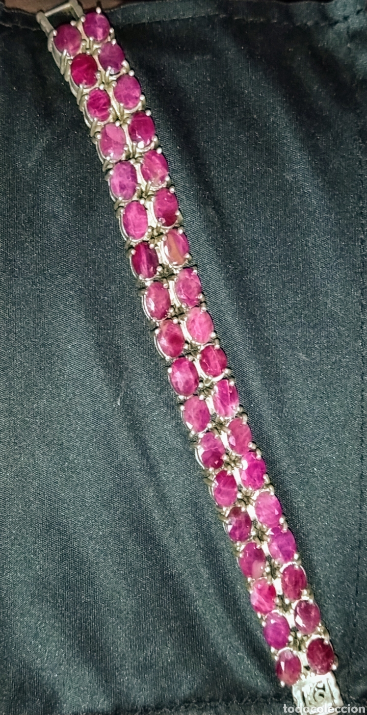 Joyeria: Bonita pulsera de rub&iacute;es y plata. - Foto 5