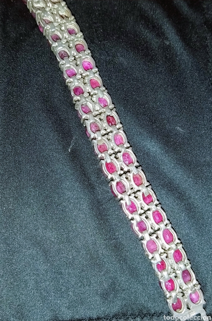 Joyeria: Bonita pulsera de rub&iacute;es y plata. - Foto 7