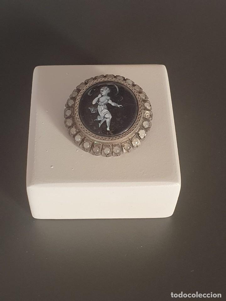 Joyeria: MAGNIFICO BROCHE CON ESMALTE DE PUTTI,SXIX - Foto 2