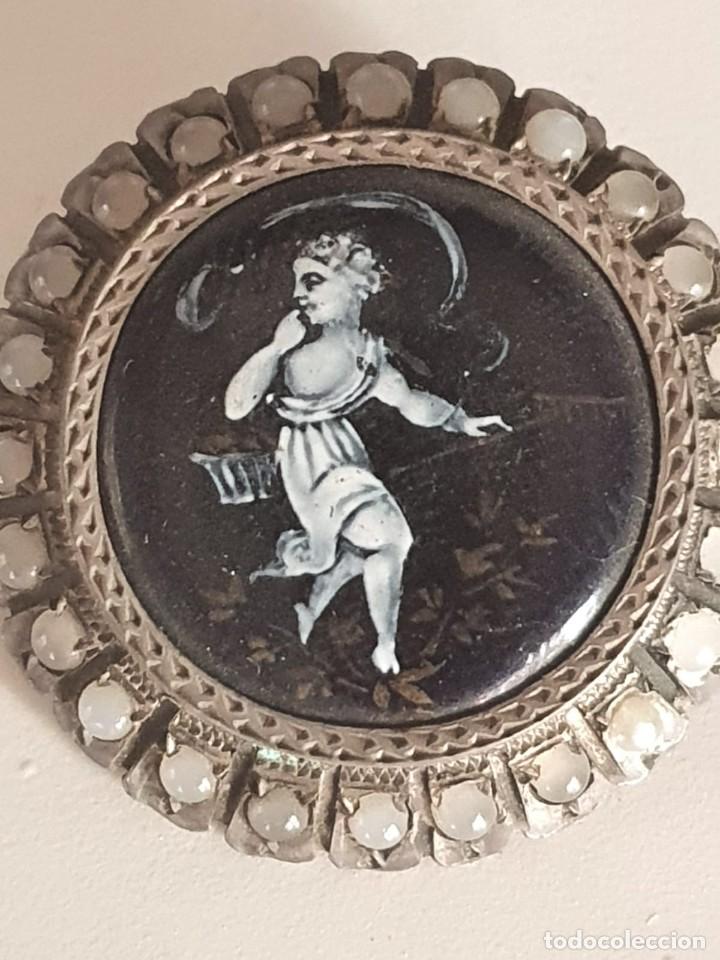Joyeria: MAGNIFICO BROCHE CON ESMALTE DE PUTTI,SXIX - Foto 5