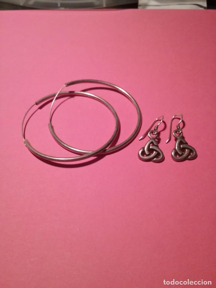 Joyeria: Dos pendientes de pla