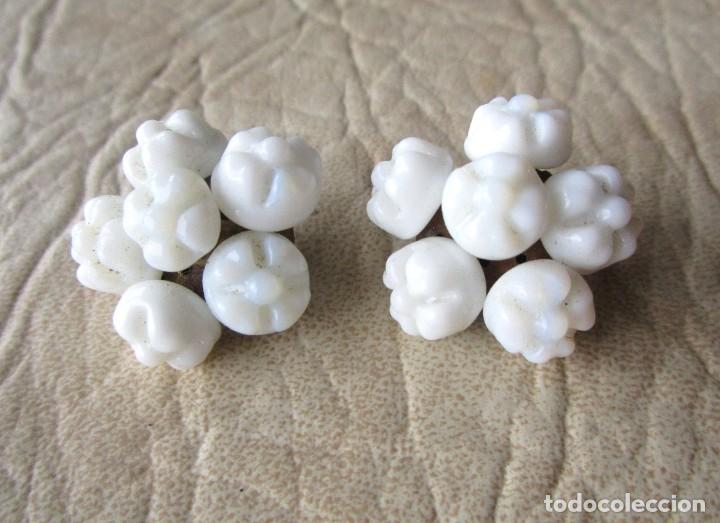 Joyeria: antiguos pendientes cristal de opalina - Foto 1