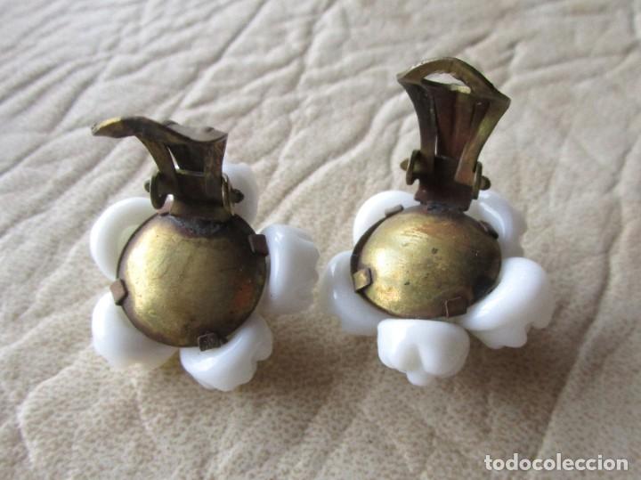 Joyeria: antiguos pendientes cristal de opalina - Foto 5