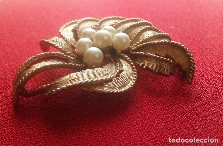 Joyeria: ANTIGUO BROCHE CON  PERLAS - Foto 1