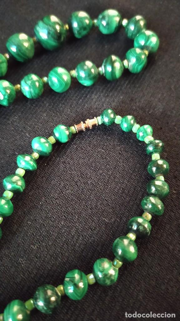 Joyeria: COLLAR CON BOLAS DECRECIENTES DE MALAQUITA - Foto 1