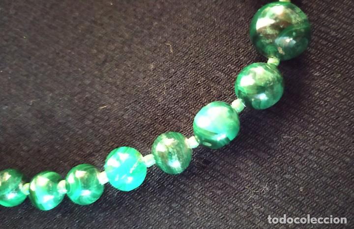 Joyeria: COLLAR CON BOLAS DECRECIENTES DE MALAQUITA - Foto 2