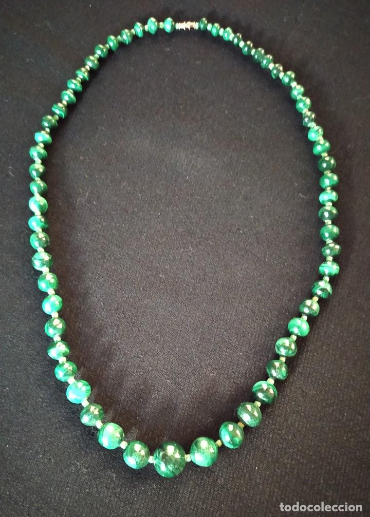 Joyeria: COLLAR CON BOLAS DECRECIENTES DE MALAQUITA - Foto 3