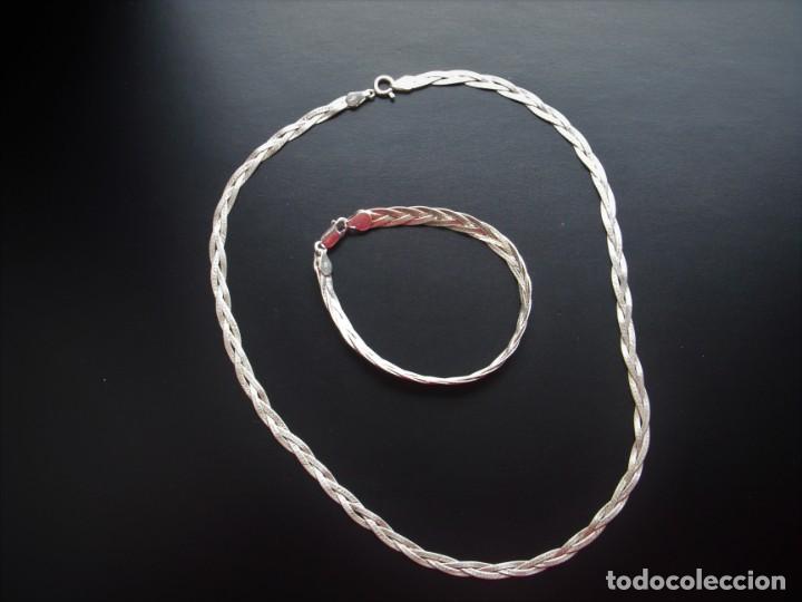 Joyeria: GARGANTILLA Y PULSERA TRENZADAS EN PLATA - Foto 1