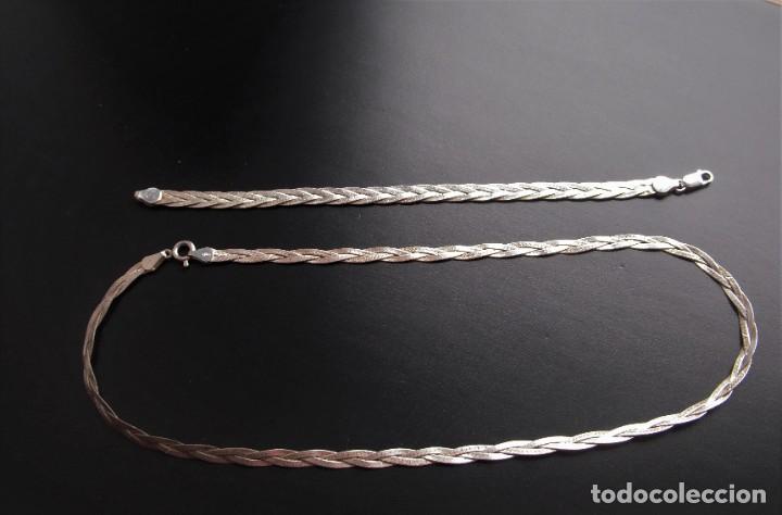 Joyeria: GARGANTILLA Y PULSERA TRENZADAS EN PLATA - Foto 2