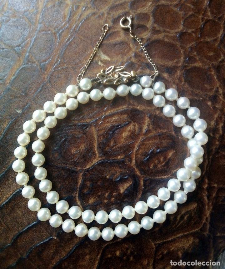 Joyeria: PULSERA DE PERLAS DOBLE VUELTA Y PLATA DE LEY. - Foto 1