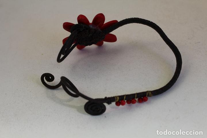 Joyeria: pulsera con flor de alaqueca - art nouveau - Foto 2