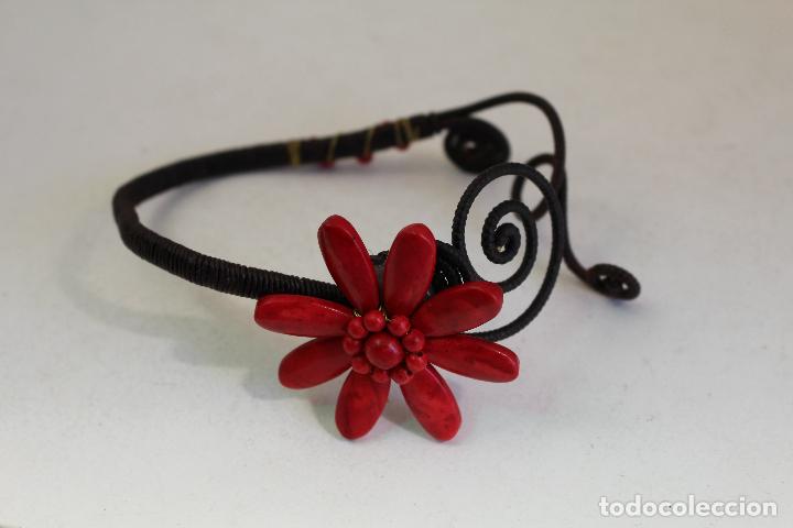 Joyeria: pulsera con flor de alaqueca - art nouveau - Foto 1