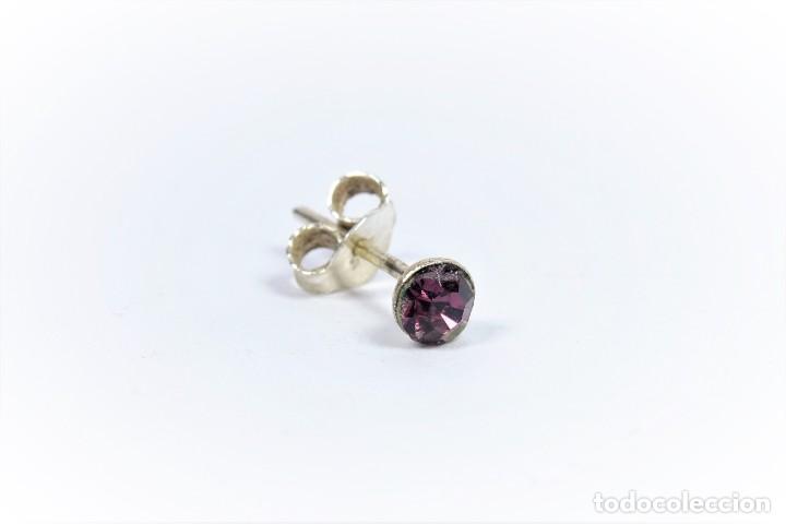 Joyeria: Pendiente en plata con con amatista tallada - Foto 6