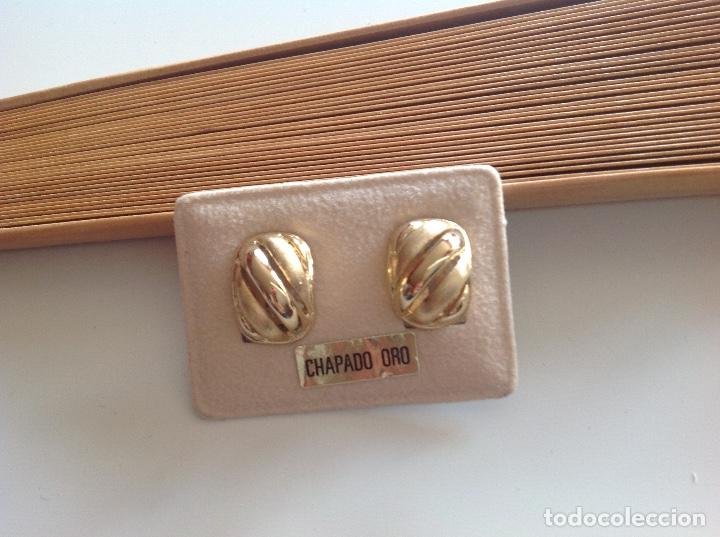 Joyeria: PENDIENTES CLASICOS CHAPADO ORO. MATE Y BRILLO - Foto 2