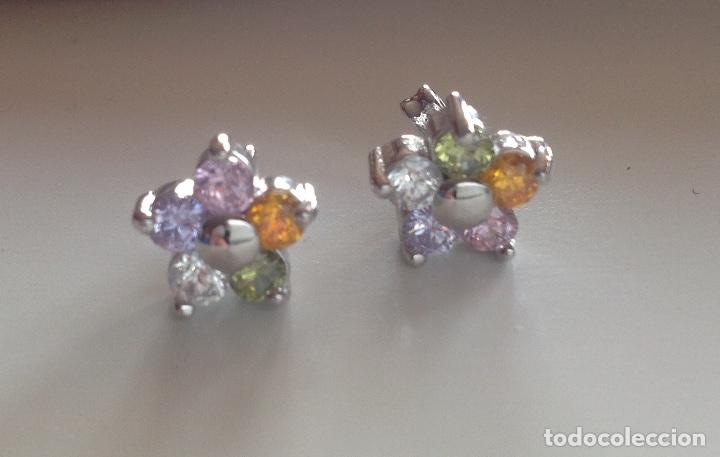Joyeria: PENDIENTES EN PLATA Y CRISTAL DE AUSTRIA . - Foto 3