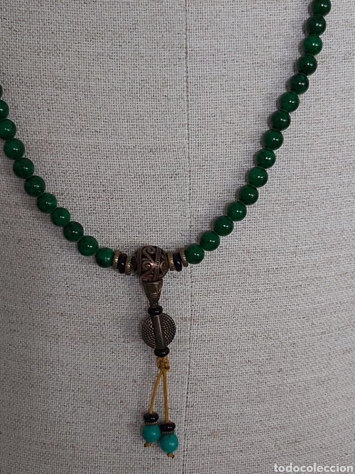 Joyeria: COLLAR DE CUENTAS TIBETANO CON MALAQUITAS. - Foto 2