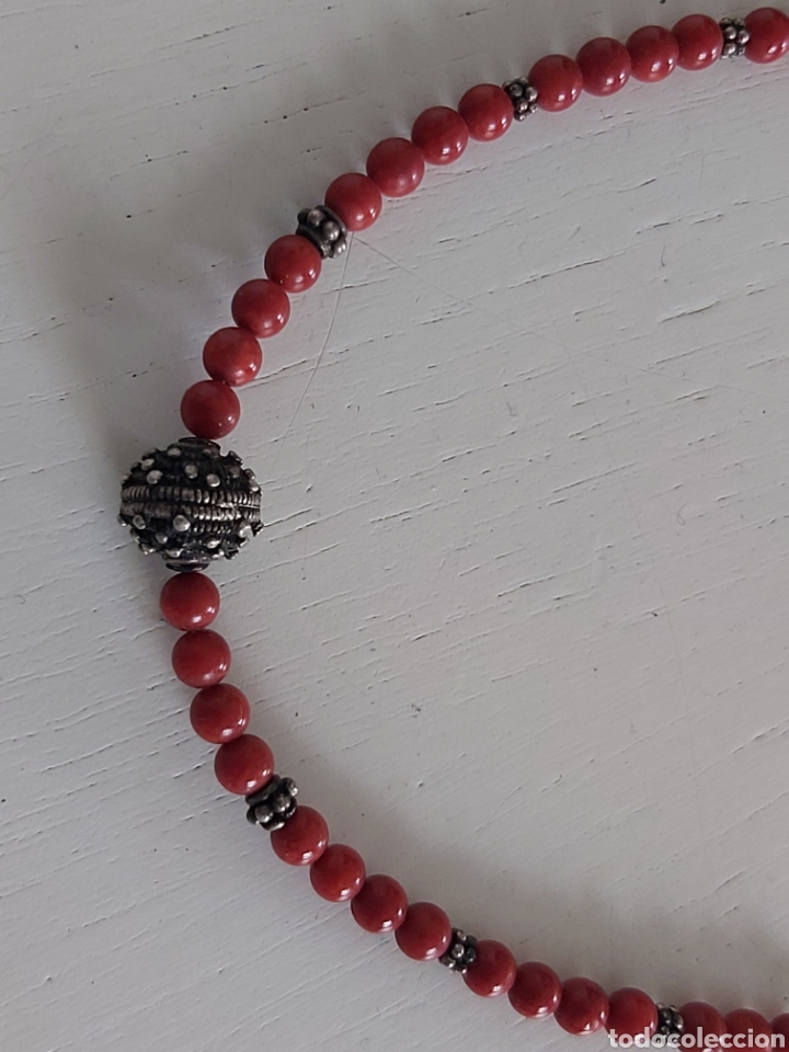 Joyeria: PULSERA DE CORAL ROJO Y PLATA. DUBROVNIK. - Foto 2