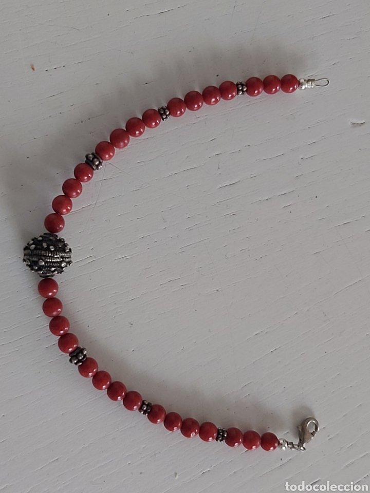 Joyeria: PULSERA DE CORAL ROJO Y PLATA. DUBROVNIK. - Foto 1