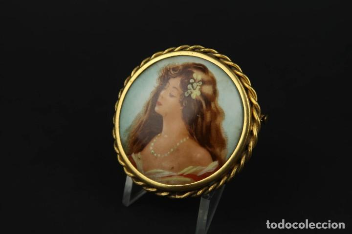 Joyeria: Antiguo Broche Frances Limoges - Foto 2