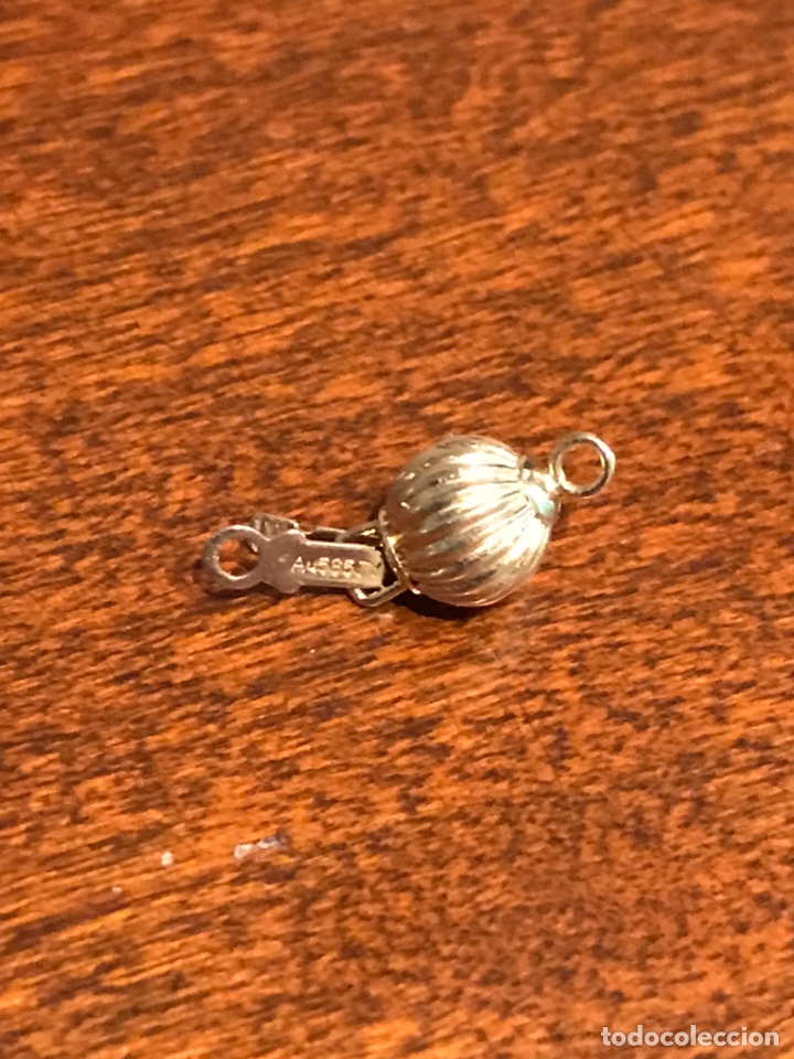 Joyeria: Cierre oro amarillo 14K 585 contrastado broche redondo